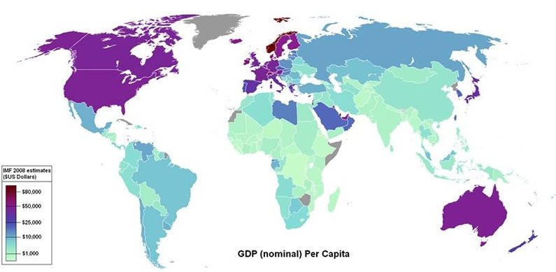 mapa PIB 2008